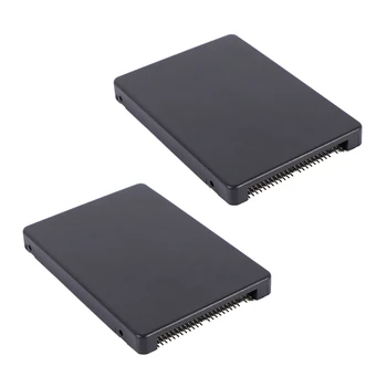 2X 44PIN MSATA за 2,5-инчов IDE твърд диск, SSD MSATA за PATA адаптер конвертор карти с калъф