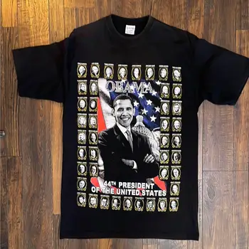 44-ия президент Обама и черни значки история, мъжки t-shirt 3XL