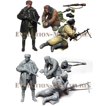1/35 Фигурка на войник от смола GK времето на Втората световна война Руски/Съветски партизани Военната тема в разглобено формата и неокрашенный комплект