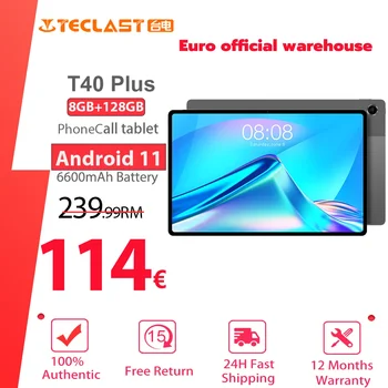 Таблет Teclast T40Plus Android 11 таблет 10,4 инча 8 GB /128 GB 2000 * 1200 FHD IPS 8MP /5MP камера plug сим-предизвикателство WiFi