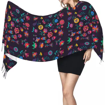 Мексикански шал с цветя модел 