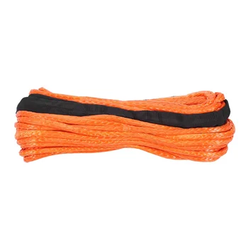Синтетично въже на лебедка, оранжево 1 /4 x 50 метра Синтетичен въжето на лебедката за ATV UTV suv Камион До лебедка