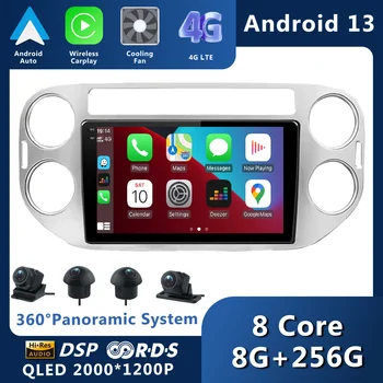 Android 13 За Volkswagen VW Tiguan 1 NF 2010 2011 2013 2014 2017 2018 Авто Радио Стерео Мултимедийна Навигационна GPS Видео плейър
