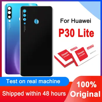 Оригиналната смяна на задната част на корпуса за Huawei P30 Lite делото Аккумуляторное стъкло Huawei Nova 4e с обектива на камерата и логото на