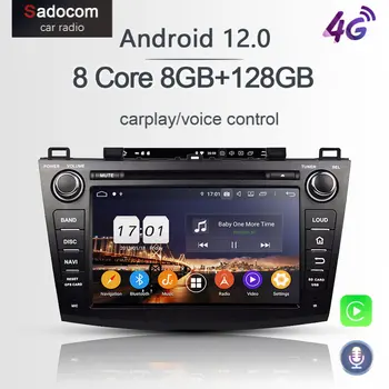 720P PX6 2 din Android 12,0 За Mazda 3 2009-2012 8 GB + 68 GB 8-ядрен автомобилен мултимедиен DVD плейър GPS, Glonass RDS авторадио БТ 5,0