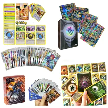 60Psc / комплект Японски аниме Pokemon Сам Английската версия на Energy Trainer Колекция карти на герои Battle Cartoon Играчка, Подарък за фестивала
