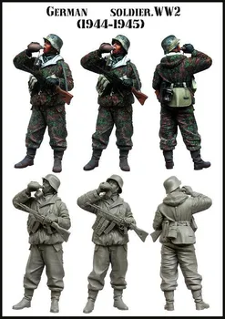 436-1/35 Модел фигури от смола GK, неокрашенный комплект в разглобено формата. Немски войници.