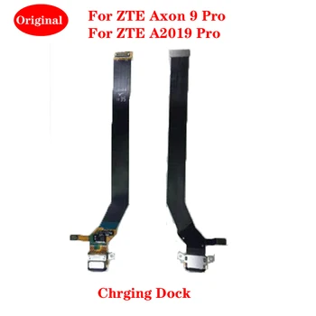 Оригинален За ZTE Axon 9 Pro A2019 Pro Конектор за Док-станция за бързо зареждане на USB Type-C С LCD дисплей и Гъвкав Кабел, резервни Части за Ремонт на