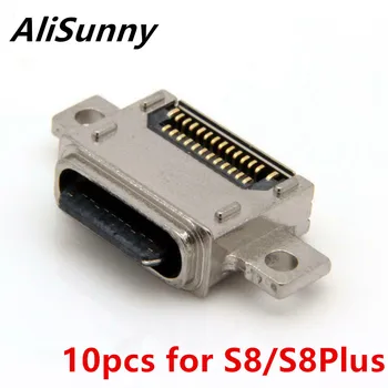 AliSunny 10 бр. USB Портове и Конектори Конектор на Докинг станция за SamSung Galaxy S8 Плюс G950F G955F Тип C DC Конектор за Зареждане Зарядно Устройство Plug резервни Части