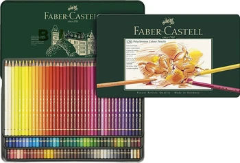Цветните моливи за художници Faber-Castell Polychromos - банка от 120 цвята Моливи за художници премиум качество, грифели дебелина 3,8 мм