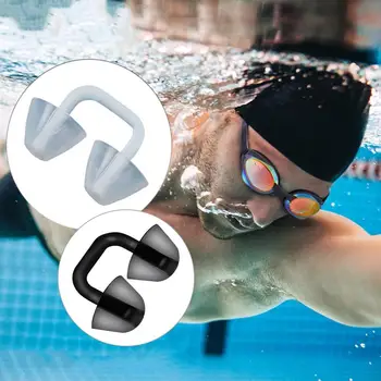 Тапи за нос за плуване, Удобна Силиконова защита за носа, за многократна употреба Водоустойчив скоба за нос за плуване Професионални аксесоари за плуване