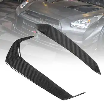 Въглеродни влакна Автомобилни Фарове Веждите, Клепачите Антиокислительная Замяна за Nissan GTR R35 от 2008 до 2016 година капака на лампата