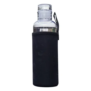 Прозрачен 16 унции Може да се използва многоразово Голям Капацитет на Пластмасови бутилки за вода с капаци Херметични бутилки за сок, Училищни прибори за фитнес и напитки