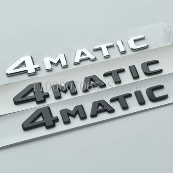 2017 Плоски Букви ABS Емблема 4MATIC на Mercedes Benz 4matic Капака на Багажника на Автомобила С Пълен Задвижване Заводска Табела на Стикер С Логото на Хром Черен