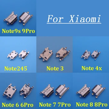 100шт Конектор Micro USB Зарядно Устройство, Зарядно устройство За Xiaomi Redmi Note 2 3 4 5 5A 6 6Pro 7 7Pro 8 8Pro 9 9S 9Pro Pro Порт за Зареждане