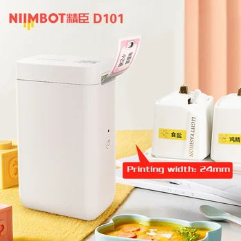 NIIMBOT D101 Преносим производител на етикети Безжичен принтер за етикети на Лента за телефон, таблет Лесен за използване Офис Домашна организация D11 Plus