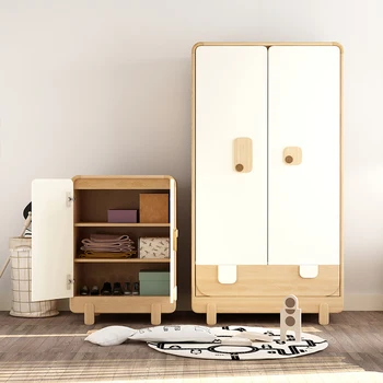Скрин от масивно дърво, детски страничен шкаф, Малък шкаф, Малък гардероб, мини-Cartoony гардероб, шкаф за дневници