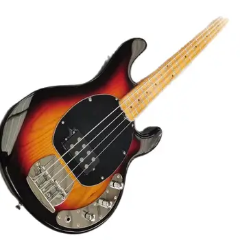 Guitar Factory Нов музикант Ърни Бол Музикант Стинг Рей 4-струнен бас китара от дърво прозрачно опушен цвят