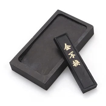 2 елемента 5-инчов висококачествени трайни касети камък китайско производство с много черен пръчка за китайска калиграфия и живопис