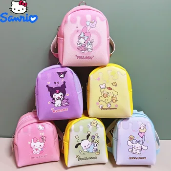 24шт Sanrio Малка Училищна Чанта За Съхранение на Kawaii Kuromi Melody Cinnamon Hello Kitty Портфейл За Монети Мини Чанта За Съхранение Подарък на Едро