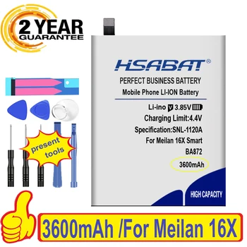 Най-добрата марка, 100% Нова батерия BA872 капацитет 3600 mah за Meizu Meilan 16X Batteries