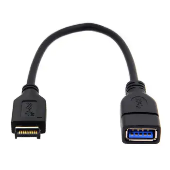 Удлинительный кабел CYSM Chenyang Type-A USB 3.0 за свързване към USB 3.1 на предния панел на 20 см