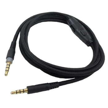 Нов аудио кабел за слушалки с дължина 1,5 м От Мъжете на мъжа Слушалки Слот за Кабелна Линия Aux Кабел с Настройка за HyperX Cloud / Cloud Alpha Supplies