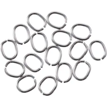 овални халки за скокове от неръждаема сталиперепаянные сребърни пръстени за скачане Уплътнителни пръстени за обеци любителите на diy ръчно изработени