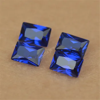 продажба на едро 1.5x3 ~ 13x18mm 112 # Дълбоки Скъпоценни Камъни Сини Остра Правоъгълна Форма, Свободни Ярко-сини Синтетични Камъни на Сдружението За Бижута