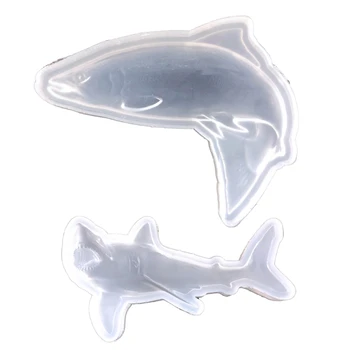 Форма за ключодържател във формата на акула R2LE, 3D Стереоскопични силиконови форми, Епоксидни форма за леене под налягане, декор за монтиране на стена, Занаяти собствените си ръце,