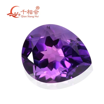 от 4x6 мм до 15x20 мм грушевидная форма лилав цвят естествена кройка красив естествен кристал аметист на скъпоценен камък