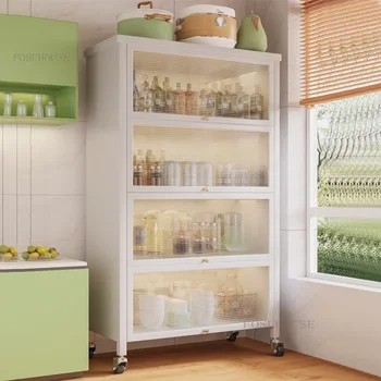 Модерен кухненски шкаф, Подови многопластова часова рецепция, Гардероб за съхранение на микровълнова фурна, Електрически шкаф за съхранение на неща като кабинет