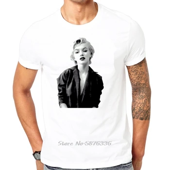 Нов прием, забавен мъжка тениска Мерилин Монро, Памучни Висококачествени меки тениски, на Европейски размер XS-3XL, градинска дрехи с къс ръкав