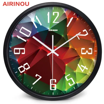 Цветни лещи Airinou, стъкло и метал, безшумен механизъм, стенни часовници, украса бара на хотела
